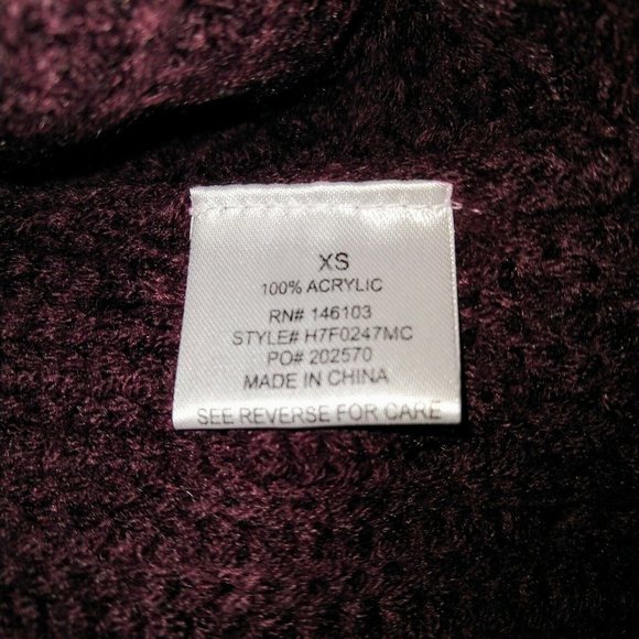 Hippie Rose Womens Sweater Pullover Size XS Burgundy Cold Shoulder Side … - Picture 7 of 7